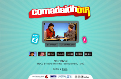 Comedy Gold Microsite