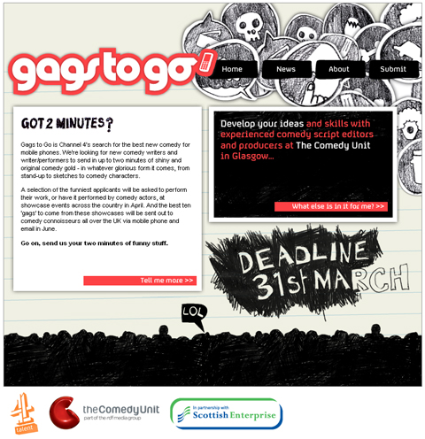 Gags To Go microsite